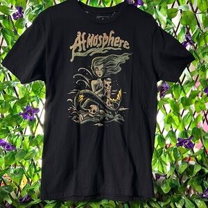Atmosphere Black Tee with Artistic Graphic (Halloween)